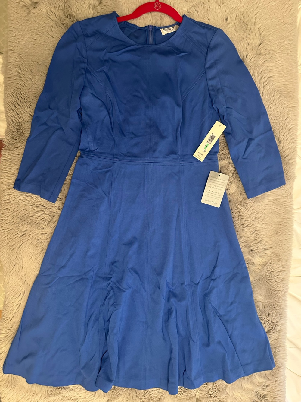 Eliza J Blue Fit-and-Flare Dress NWT, Size 8